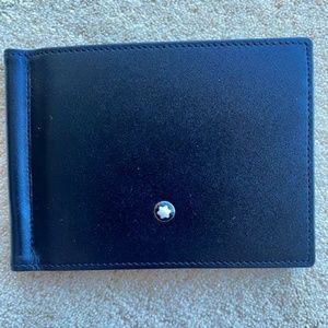 Mont Blanc Mens Leather Wallet Billfold -Brand New